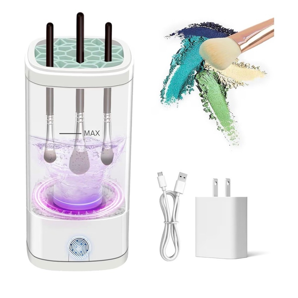 Automatic Makeup Brush Cleaner - White
